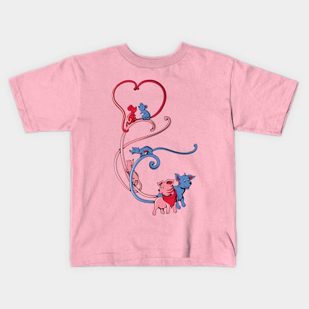 Girly Women Kids T-Shirt by ReignGFX